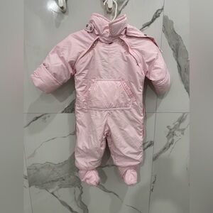 GAP Pink Baby One Piece Puffer Snow Suit